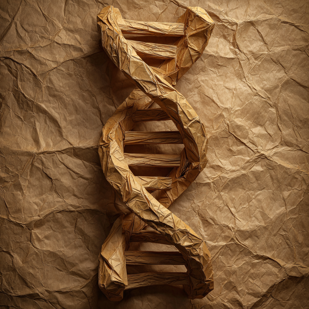 Hyper-realistic sculpture of a DNA molecule, representing DNA-based coaching.