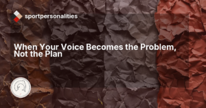 When Your Voice Becomes the Problem, Not the Plan