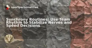 Team synchrony routines demonstrating collaborative sport personality approach to stabilizing performance nerves