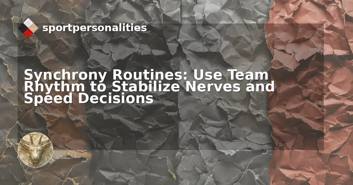 Team synchrony routines demonstrating collaborative sport personality approach to stabilizing performance nerves